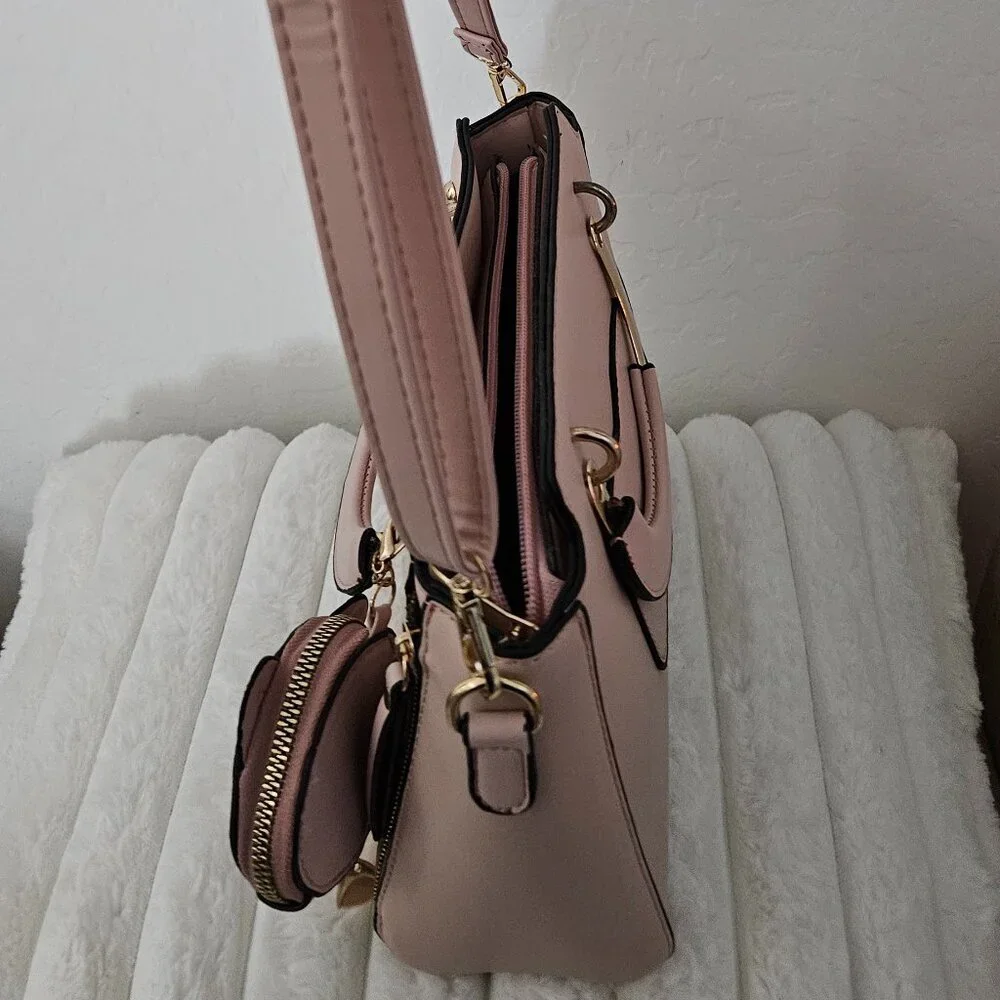 Danbaoly Pink handbag w/handles and crossbody strap NWOT
